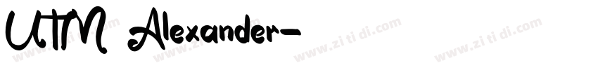 UTM Alexander字体转换